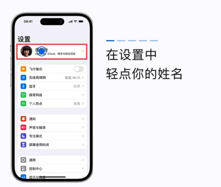 进入 Apple ID 页面